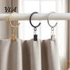 Anti Rust Metal Curtain Hardware 10Pcs C Shaped Rings, Heavy Duty Bypass Weight Hangers Passing Drapery Rings with Eyelets for French