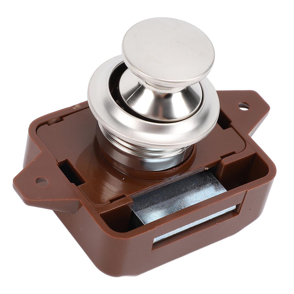 Мебельная кнопочная защелка Стильный вид Без ключа Защелка с кнопочным замком для дверцы шкафа для автодома, яхты, дома на колесах, кемпера