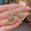 Elegant Handmade Bohemian Crystal Earrings - Retro Ethnic Style, High-End All-Match Design