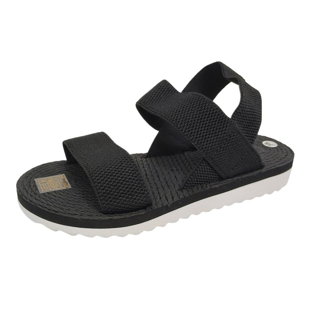 Women Lightweight Heels Sandals Comfortable Soft Bottom Slip On Flats Shoes Trend Matching Color Shoelace Flat Sandals