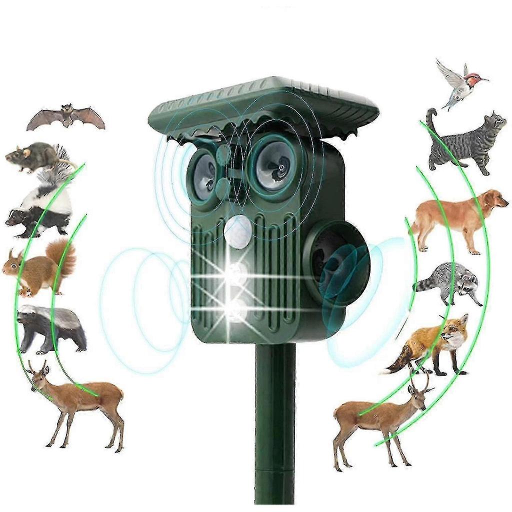Ultrasonic Solar Deer Repeller - 5 Adjustable Modes - Get Rid Of Deer In 48 Hours-QH Edition 0617