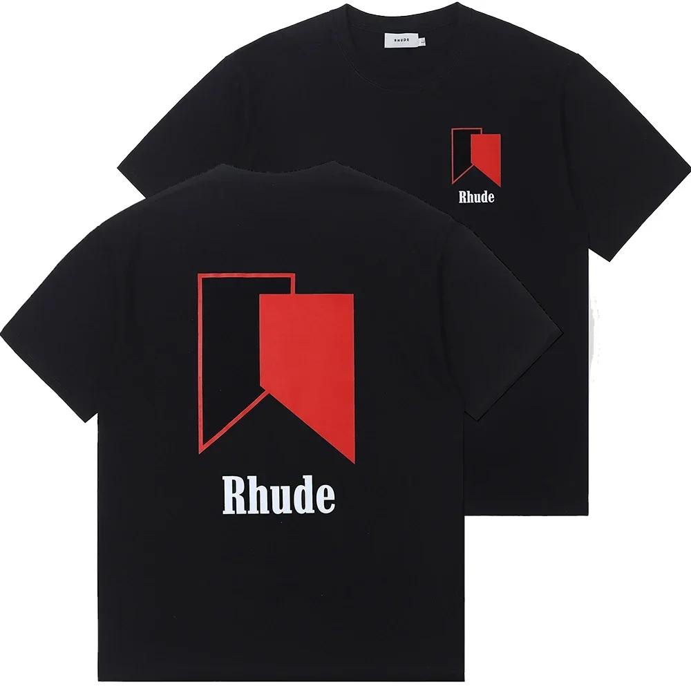 Футболка Мужская Женская Хлопковая Футболка Модная Футболка Уличная Хип-Хоп Футболки с Коротким Рукавом 2024 Летняя Трендовая Одежда Топы