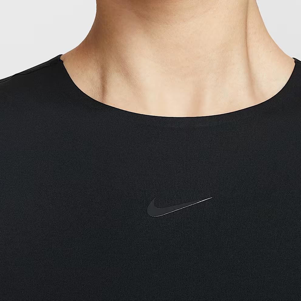 Nike Удобная Модная Простая Универсальная Однотонная Футболка с Коротким Рукавом Женские Топы Черный HQ8080-011