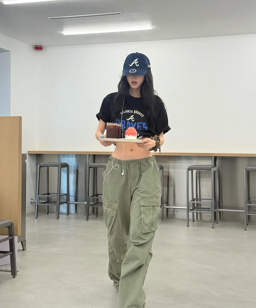 ASIF CALIE Parachute Cargo Pants Khaki
