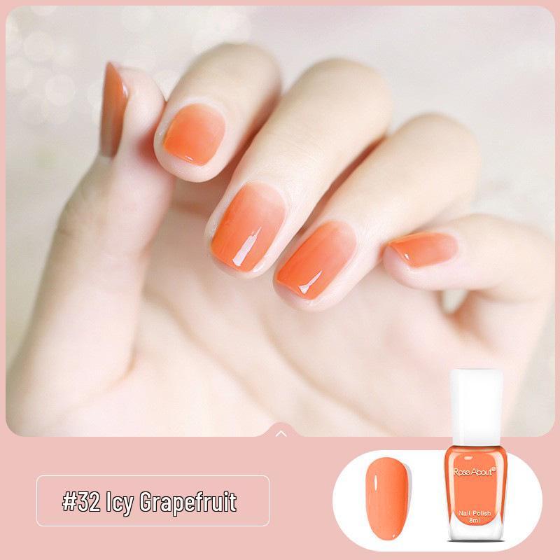 Aurora Nude Водный отслаивающийся лак для ногтей - Летний, Стойкий, Экологичный, Без запаха, Не требующий сушки, Бесплатная доставка