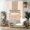 Ethnic Tribal Patterns Custom Your Name Wall Decor Tapestry Art For Pet Memorial Birthdaywedding Party Backdrop Family Gift