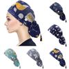 Scrub Cap With Buttons Bouffant Hat With Sweatband for Womens and Mens