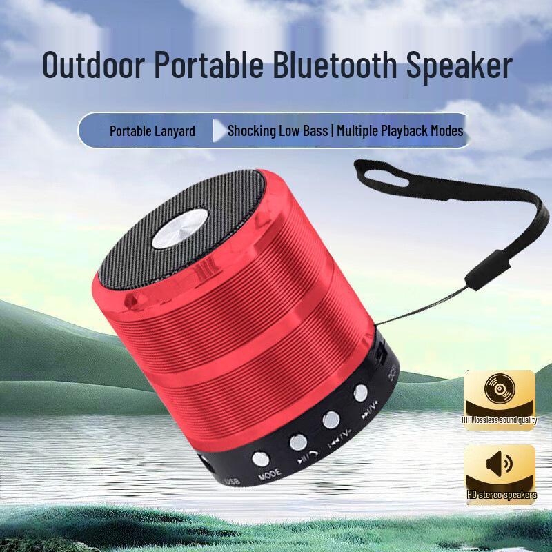 Портативная Bluetooth-колонка WS-887 со слотом для карт и сабвуфером