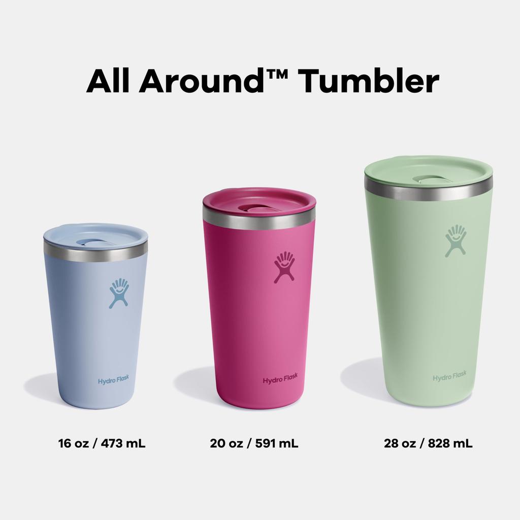 All Around Tumbler, 20oz (591ml) Stainless Steel Tumbler, Leaf Design, Insulated for Hot and Cold Drinks (Official Japanese Product)