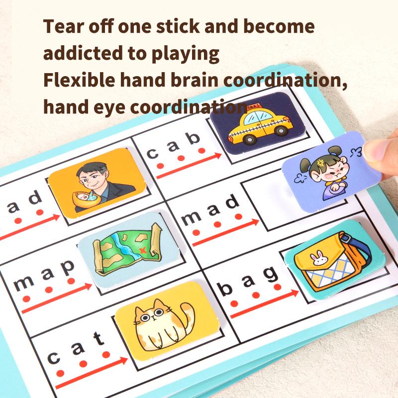 Детская развивающая книжка Монтессори с многоразовыми наклейками, развивающая книжка-пазл с наклейками, книжка-желе, дорожные наборы для малышей.