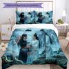 3pcs Custom Name Eternal Journey Printed Bedding Set Duvet Cover Closure Includes 1 Duvet Cover & 2 Pillowcases, Soft and Comfortable for All Seasons.