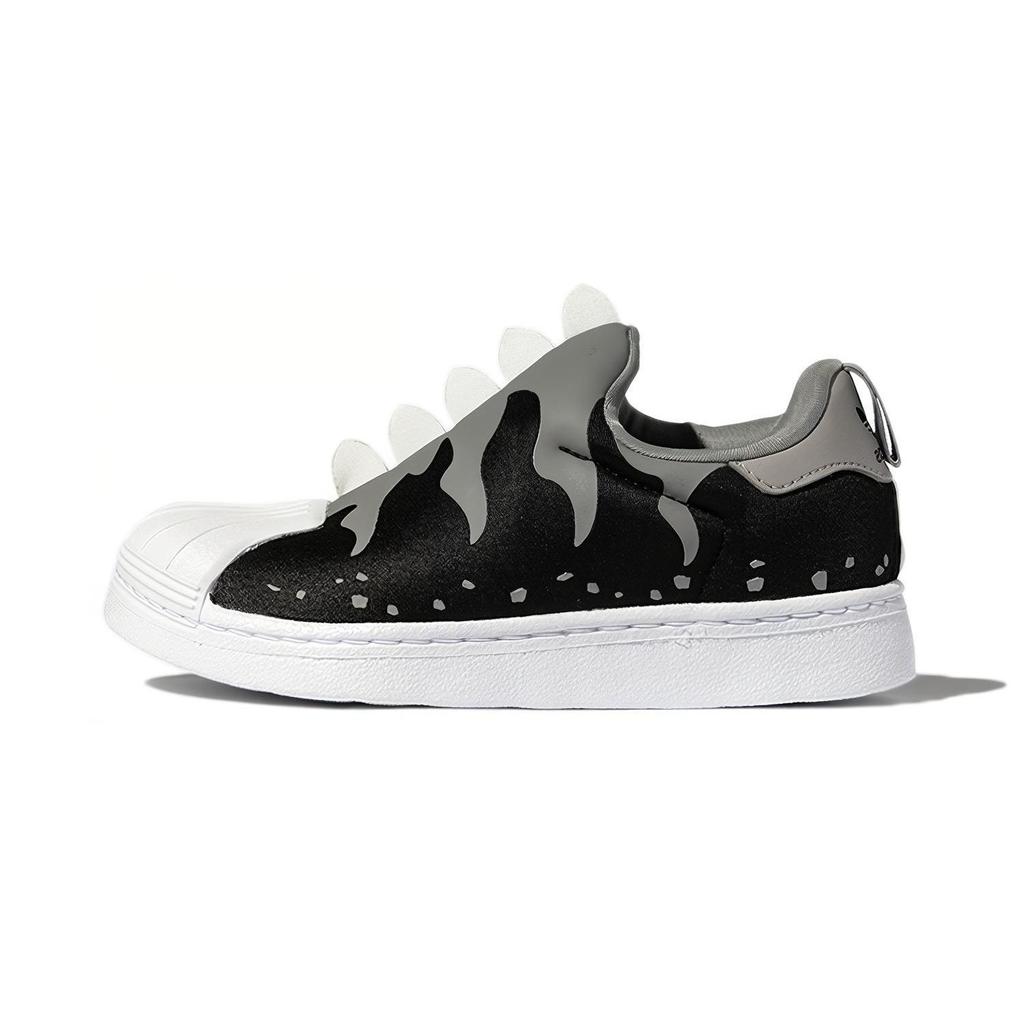 adidas Оригинальные повседневные прочные низкие кеды для скейтбординга Superstar 360 Детские кроссовки Черный GX3265