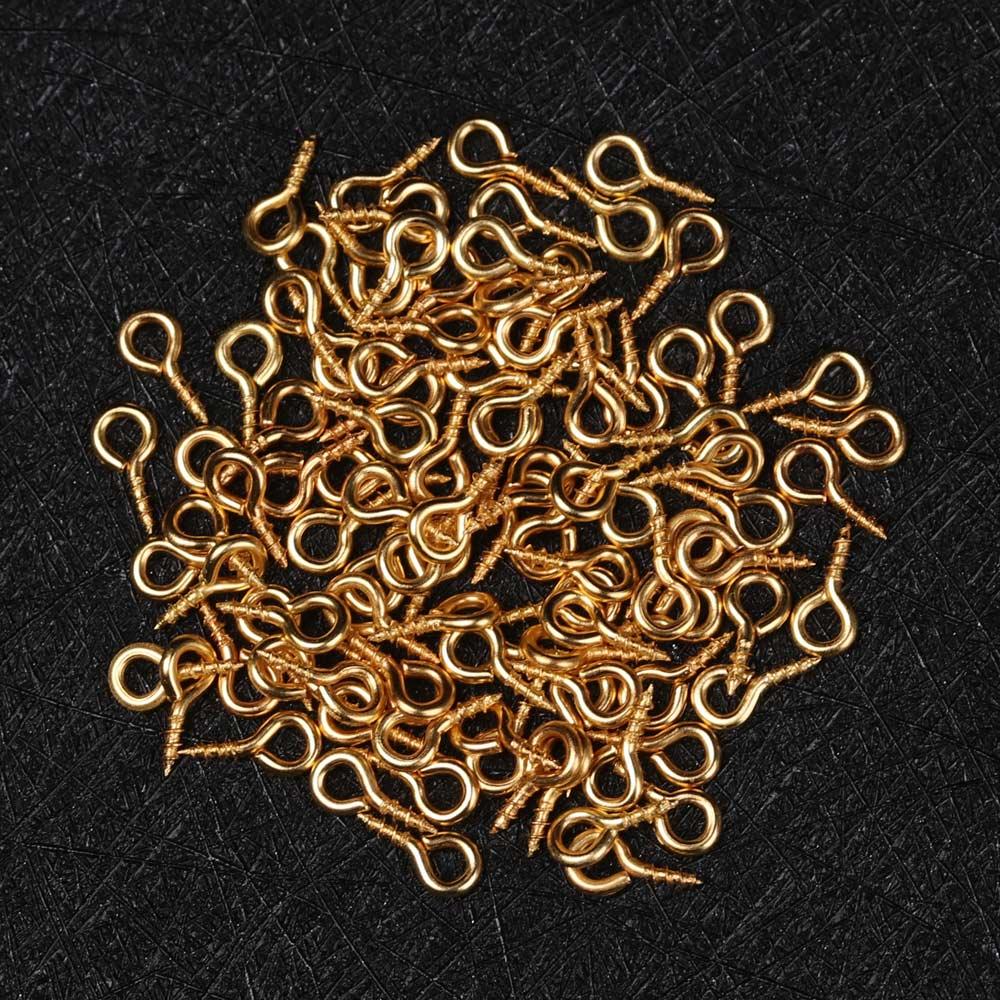 100pcs/pack Accessories Jewelry Handmade Threaded Peg DIY Screw Nail Sheep Eyes Nail