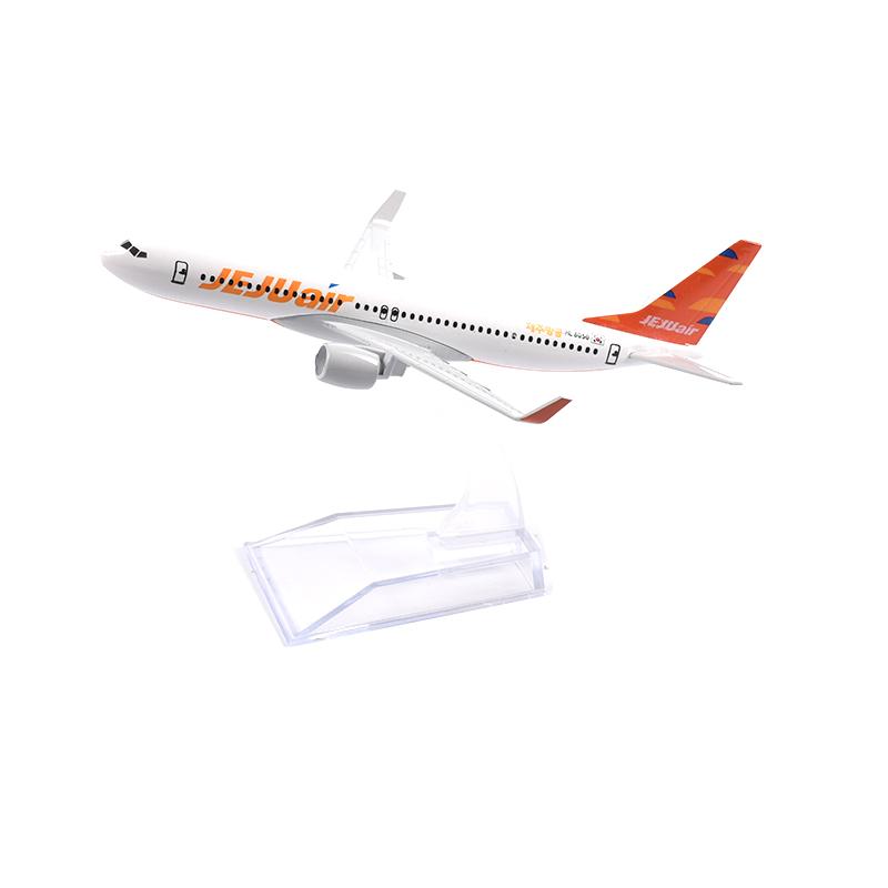 Jason Tutu 16cm Korea Jejuair Airlines Boeing 737 Model Airplane Diecast Metal 1/400 Scale Planes
