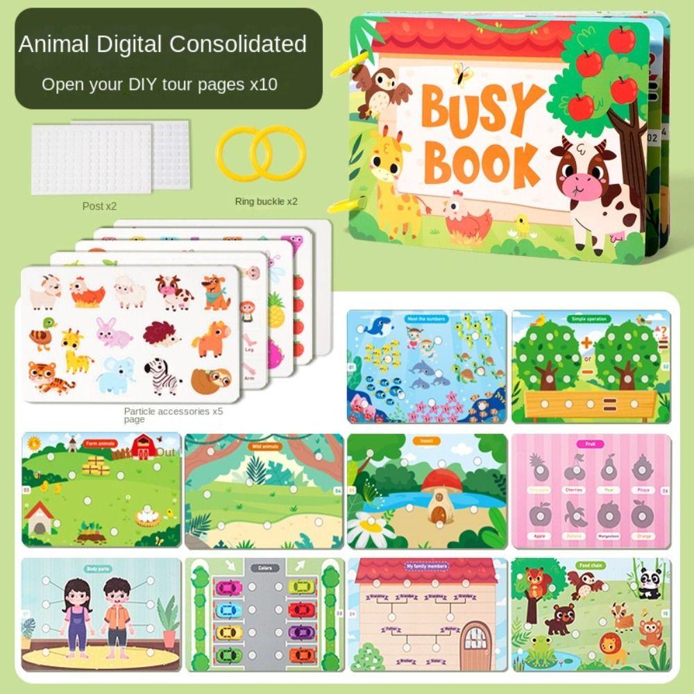 Многоразовое наклеивание Тихие наклейки Книга Бумага DIY Детская развивающая книга-игрушка Монтессори Тихая развивающая книга Дети
