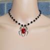 New Exquisite Spider Pendant Skull Bird Head Ruby Exquisite Pendant Necklace Fashion Boutique