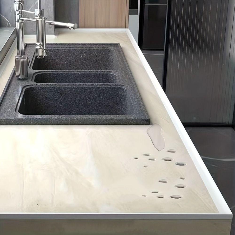 Bendable Water Stopper Strip L-shaped Shower Barrier Silicone Water Barrier  Wall Corners