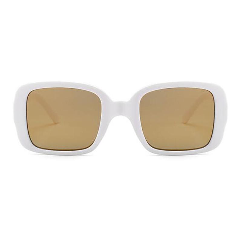 Black Square Sunglasses Vintage Shades For Women Luxury Brand Designer Sexy White Gold Female Mirror Glasses SH162