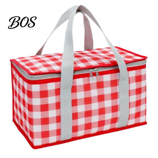 Camping Lunch Bag Insulated Picnic Bag, Foldable Thermal Basket for Outdoor, Heavy Folding Duty Aluminum Foil Cooler Food, Accessory Durable Storage