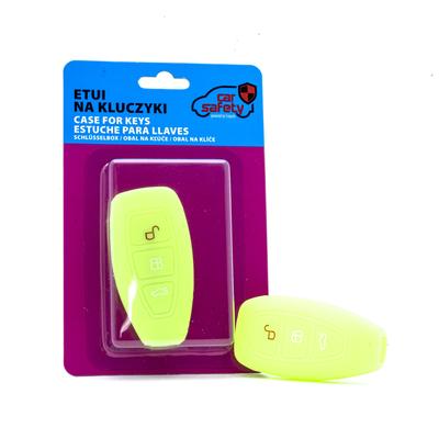 Neon Green Silicone Key Case for Ford