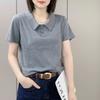 2024 Women's Summer Polo Collar Casual Korean Style Slimming Short-Sleeve Top