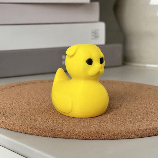 3D-печатная фигурка утки, Забавная статуэтка утки с котом/собакой/ягненком, Милый животный настольный орнамент для офиса, Домашний декор, Аксессуар для приборной панели автомобиля