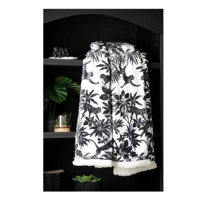 Plaid - Sapajou - 130 x 160 cm - Doux - Sherpa - Polyester