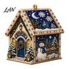 3D Cabin Craft House Christmas Faux Pearl Art Kit, DIY Handmade Rhinestone Painting Kit Relaxing Activities for Adults Adults, Tabletop Xmas
