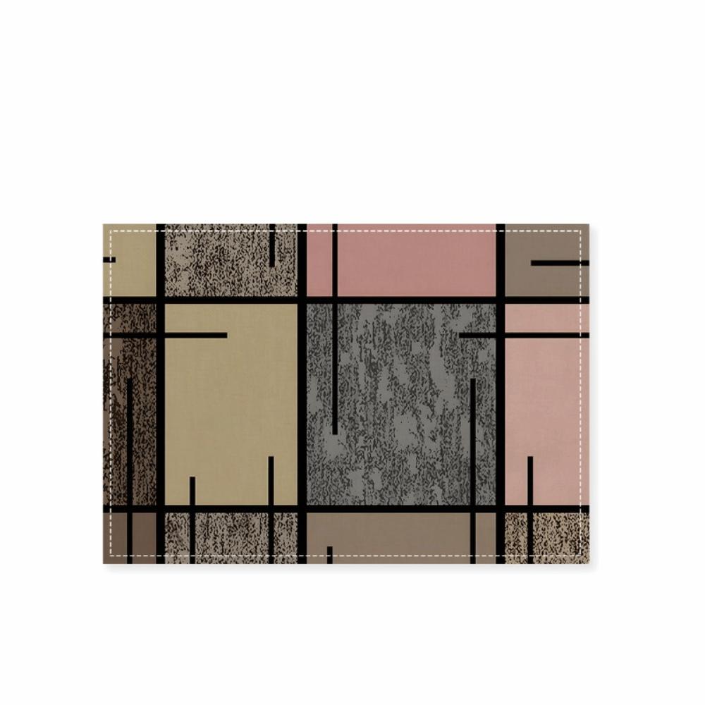 2PCS Oil-Proof Dining Table Mat Rectangular Coffee Cup Mats Washable Heat-Insulating Mat Kitchen