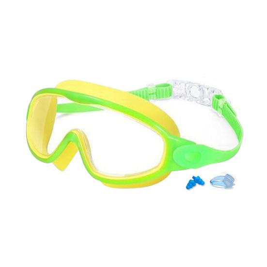Kids Swim Goggles with Nose Clip And Earplug Anti-Fog UV Protection Pool Glasses Anti Shattered Lens for Boys Girls