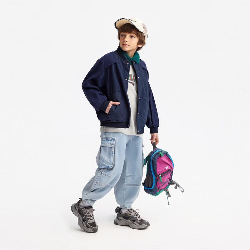 MQD Boys' Patchwork Baseball Jacket