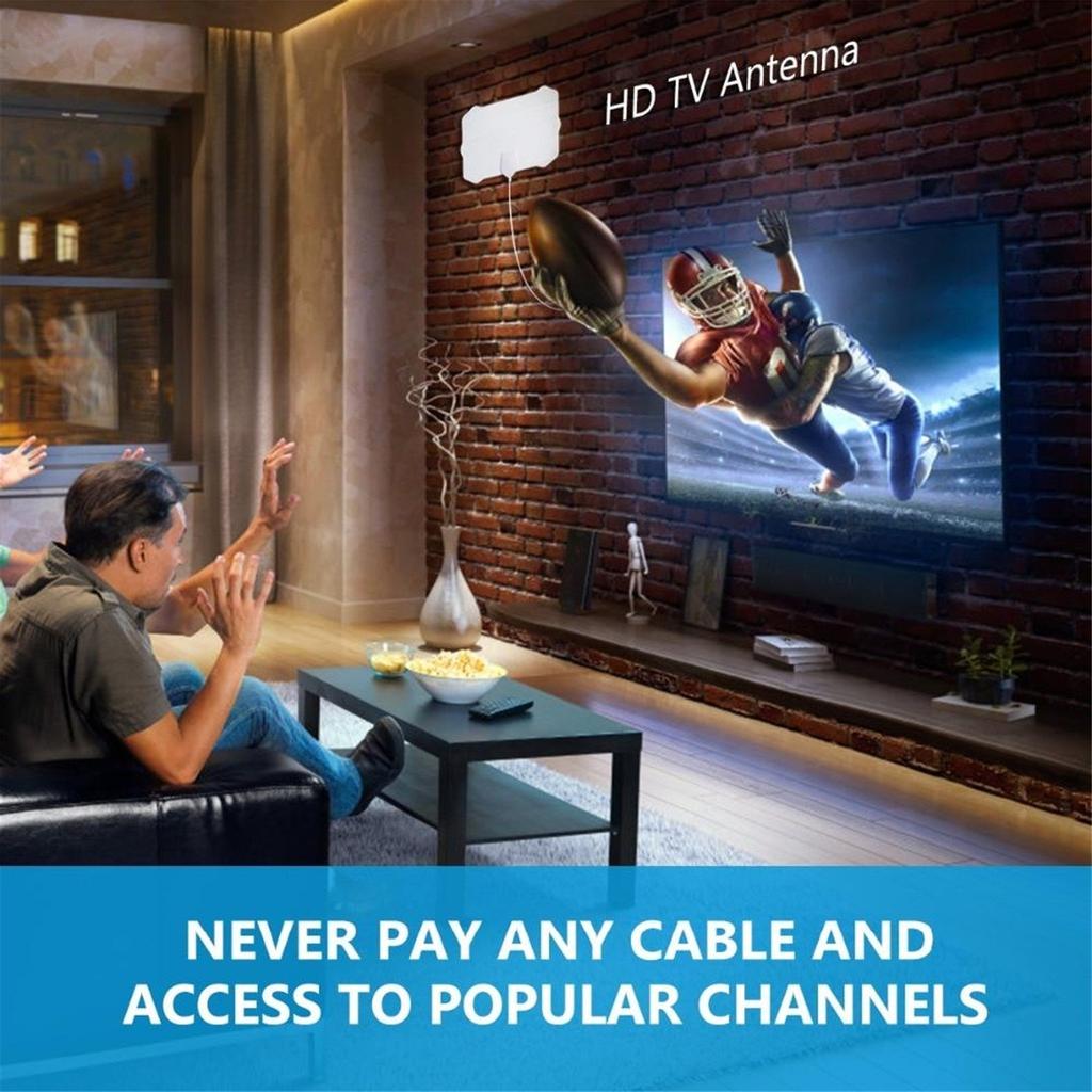 200Mile Range Antenna TV Digital HD HDTV 1080P Sky Wire 4K Antena Indoor Aerial