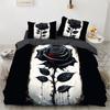 3D Floral Bedding Set Duvet/Quilt/Comforter Cover Sets Flower Bed Linen Red Rose Design Custom King Queen Full Size 260x240