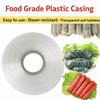 5/10 M Plastic Packaging Sausage Casing Food Grade Plastic Plastic Casings Reusable Transparent Color Food Packaging Kitchen Use