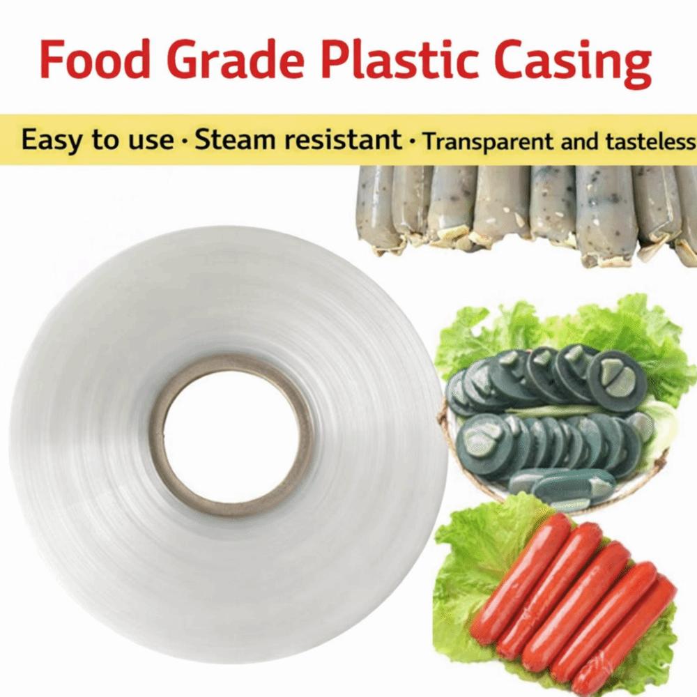 5/10 M Plastic Packaging Sausage Casing Food Grade Plastic Plastic Casings Reusable Transparent Color Food Packaging Kitchen Use