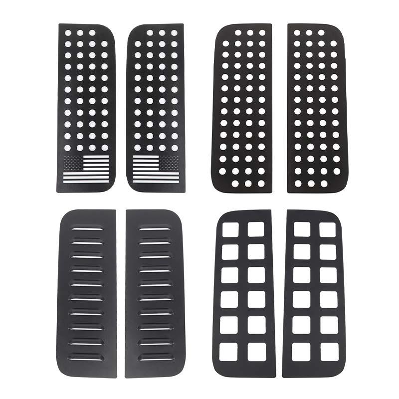 Накладка на заднее стекло автомобиля, декоративная рамка для Jeep Wrangler JL для JT Gladiator 2018, 4-дверная версия, металлические автомобильные аксессуары