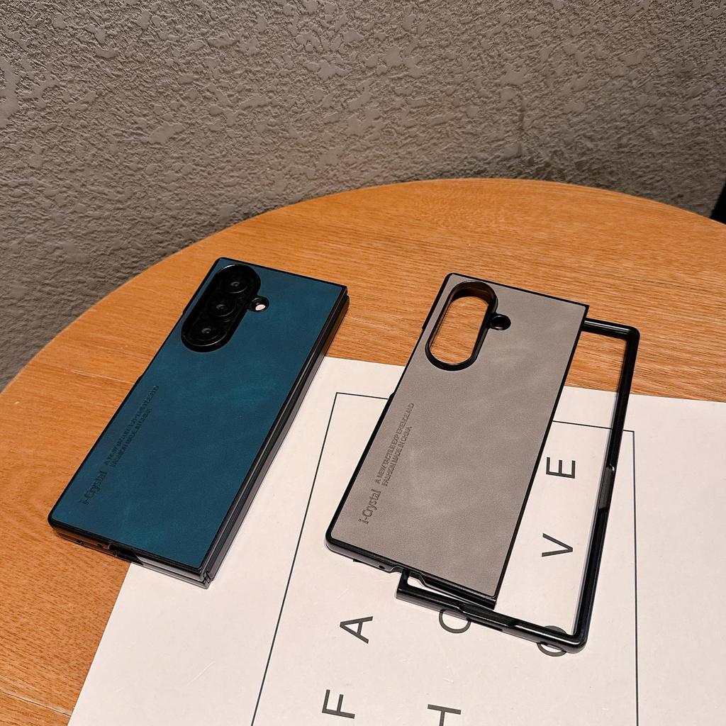 Флип-кейс из овчины для Samsung Z Fold7: Роскошный, Отводящий тепло, Безопасный для кожи, Защита от падений