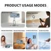 Aluminum Alloy Phone Stand Magnetic Desktop Holder Dual Folding Tripod Mount with Carabiner Clip for Outdoor Hiking Vlogging Live Streaming