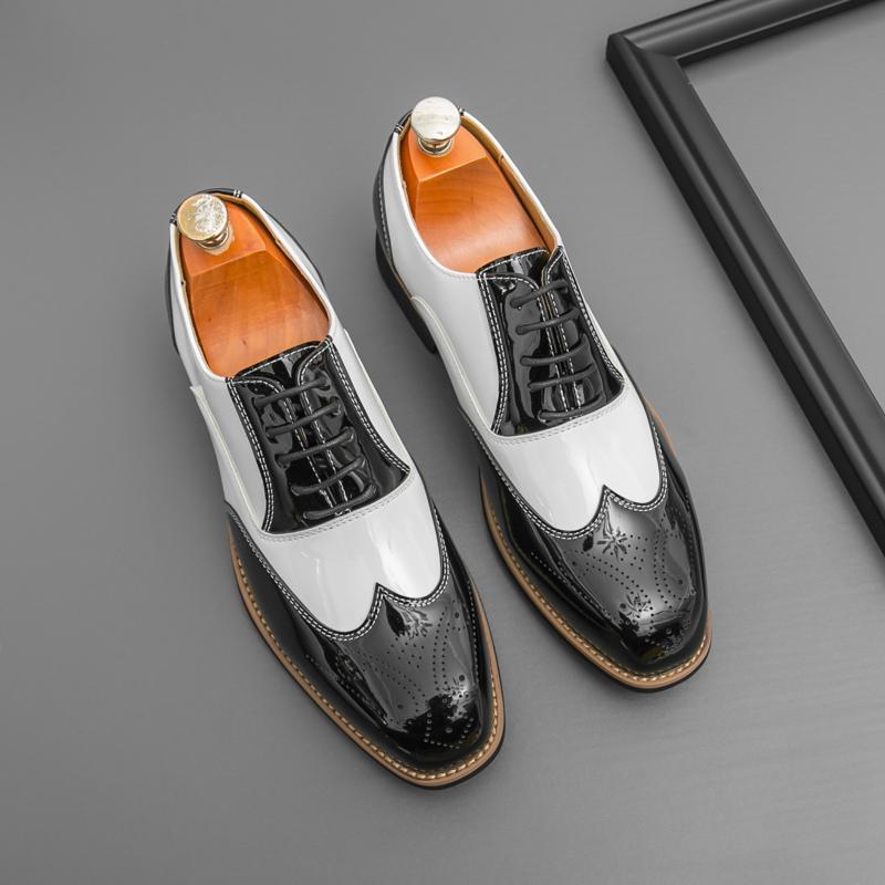 Brand Men Leather Shoes Handmade Quality Casual Oxford Business Work Shoes Lace-up Non-slip Comfortable Man British Style Shoes