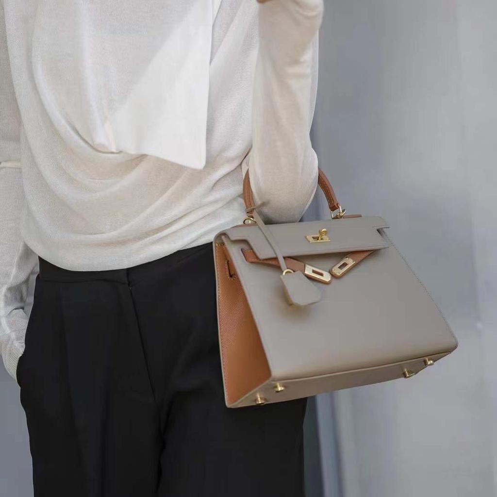 Классическая и атмосферная сумка / Новый стиль, модная и универсальная сумка через плечо на одно плечо, высококачественная ручная кожаная женская сумка