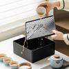 Portable Ceramic Travel Tea Set with Tea Tray
