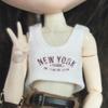 Casual Wear Short Skirt Printed Vest Mini Hollow Knitted Shirt for for blythe Dolls for ob24 Dolls