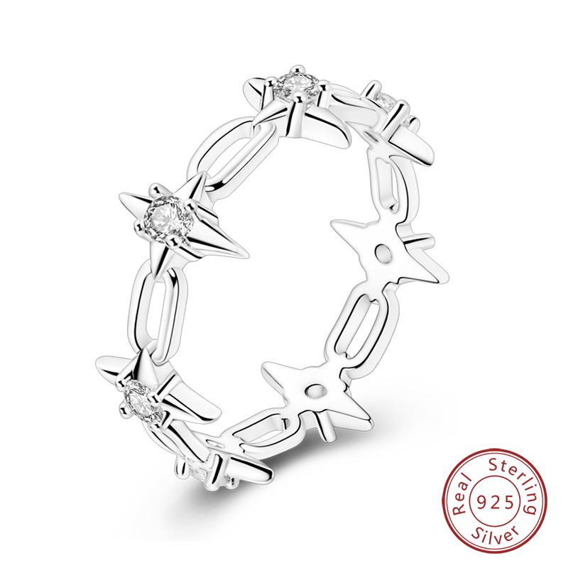925 Sterling Silver Heart Shaped Infinite Minimalist Rings Hollow Celtic Knot Rings for Women Elegant Engagement Wedding Jewelry