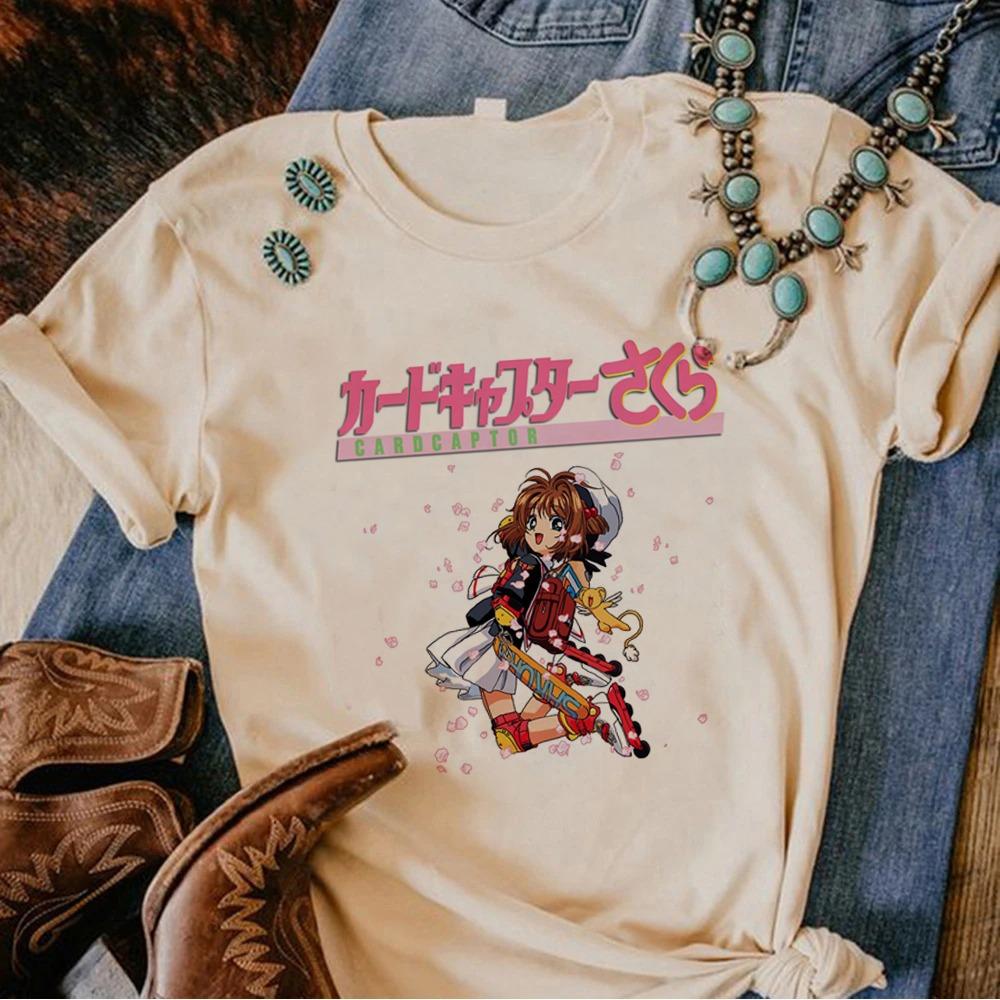 Футболки Cardcaptor Sakura женские дизайнерская футболка женская японская манга одежда y2k