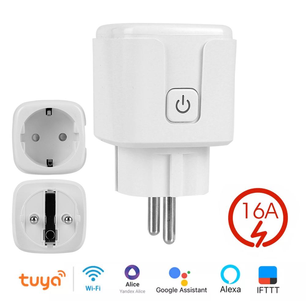Настенное зарядное устройство на 16 А, таймер монитора мощности, зарядное устройство с розеткой BR, работа с Alexa Google Home Assistant, Wi-Fi, розетка EU/US/BR, умная розетка, приложение Tuya Life