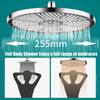 10inch High Pressure Shower Head Big Panel Rainfall Shower Head Water Saving Top Rain Shower Faucet Home Bathroom Accessories