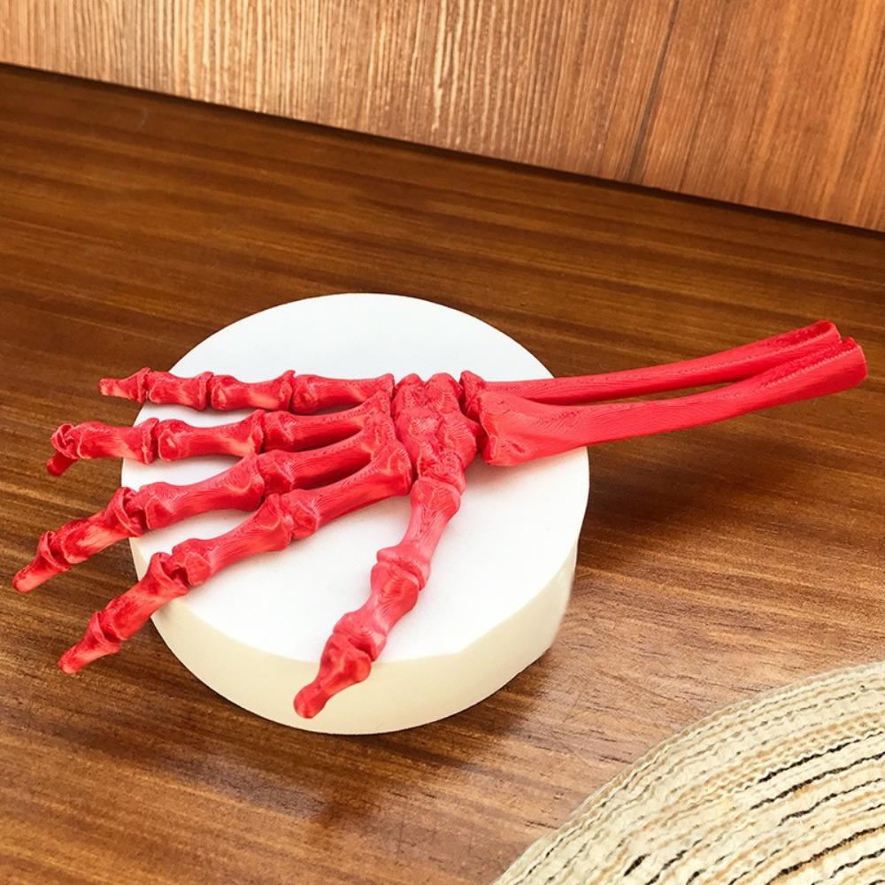 3D Printed Movable Joint Skeleton Claw Flexible Human Skeleton Palm Model Home Desktop Decor