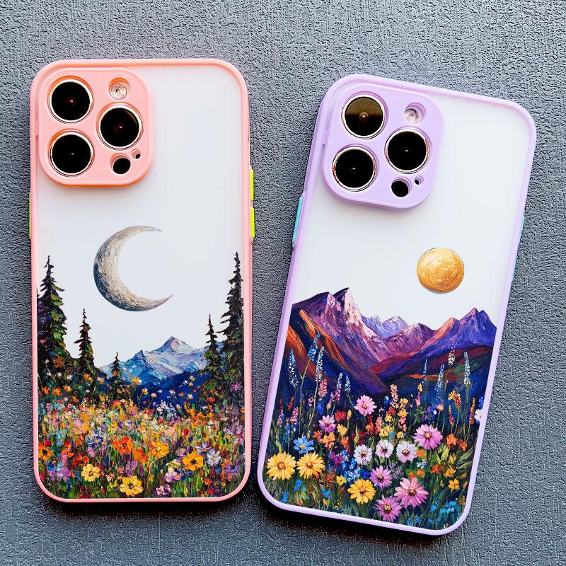 INS Intermountain Чехол для телефона с цветочным принтом «Ромашки» для iPhone 17 16 15 14 Pro Max Plus 13 12 Mini 11 Pro Max XR XS X Задняя крышка