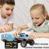 Mini RC Monster Truck with Lights & Trailer Mini Off-Road Climbing Car 2.4Ghz Remote Control USB-C Rechargeable for Kids Gifts