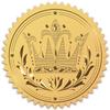 25sheets Plastic Self Adhesive Golden Foil Embossed Stickers Medal Decoration Sticker Crown 5x5cm 4pcs/sheet